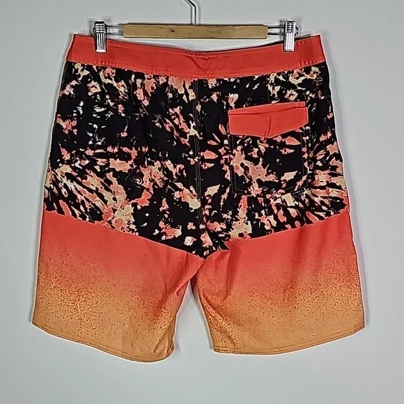 O'Neil size 34" orange and black swim shorts - Picture 4 of 6